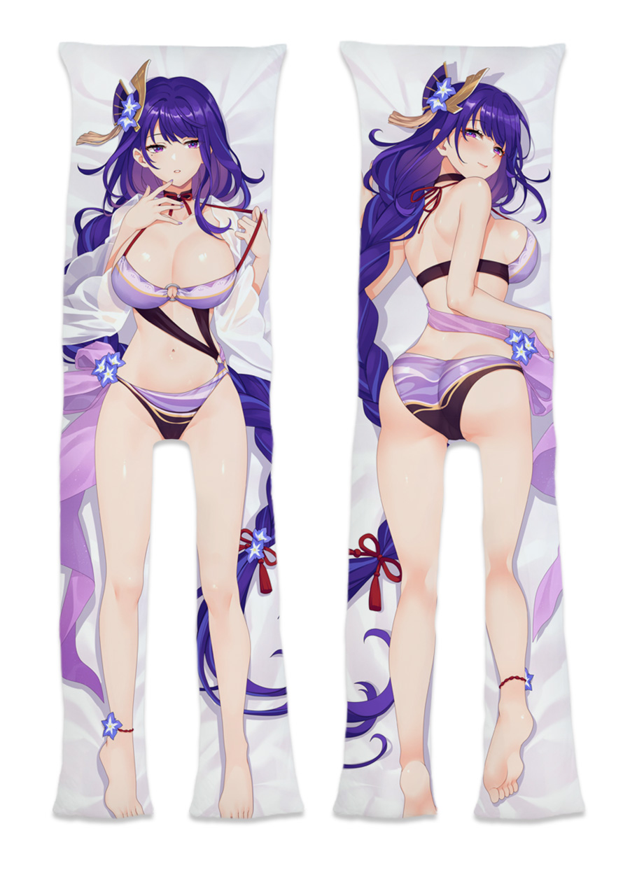 Genshin Impact Raiden Shogun Baal Anime Dakimakura 2-Legs Waifu Pillow