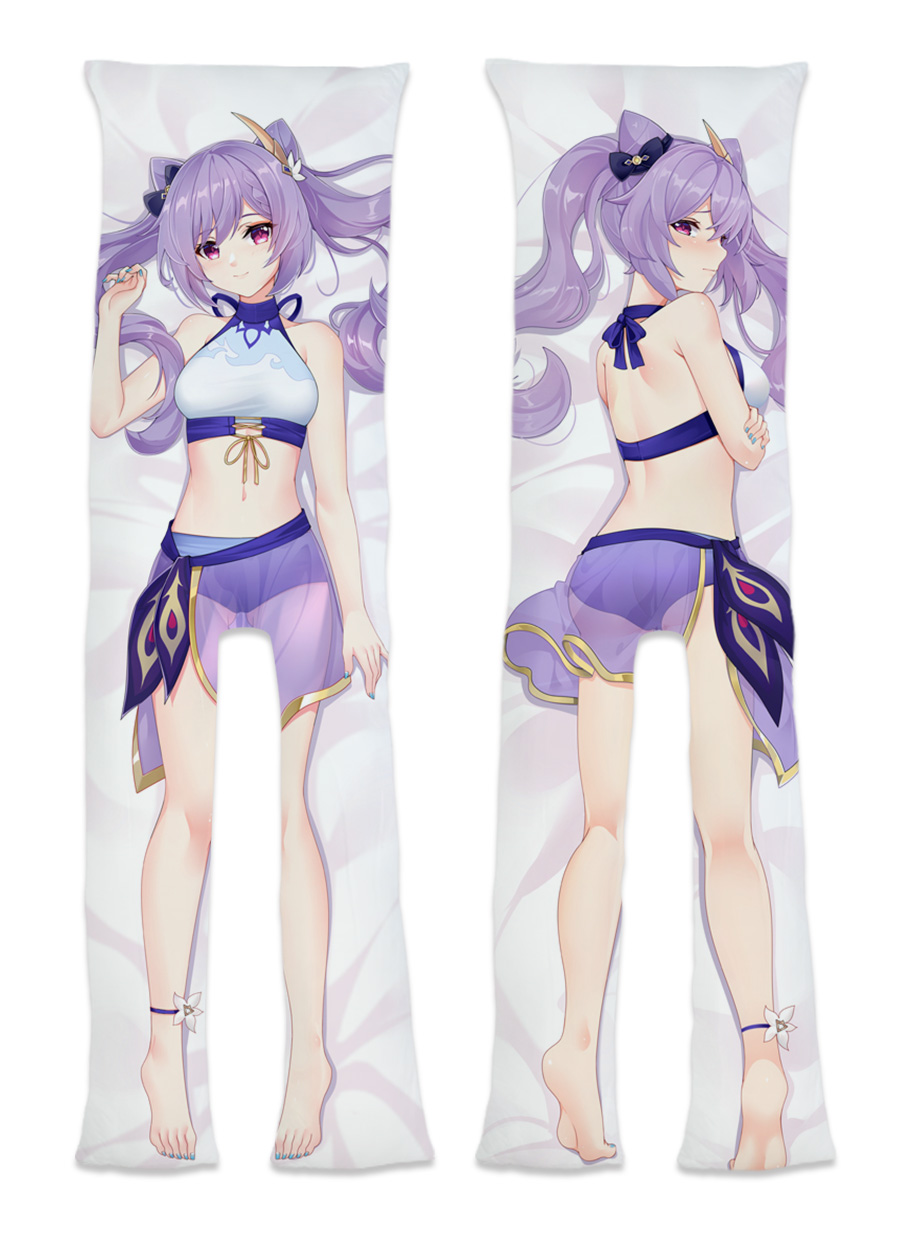 Genshin Impact Keqing Anime Dakimakura 2-Legs Waifu Pillow