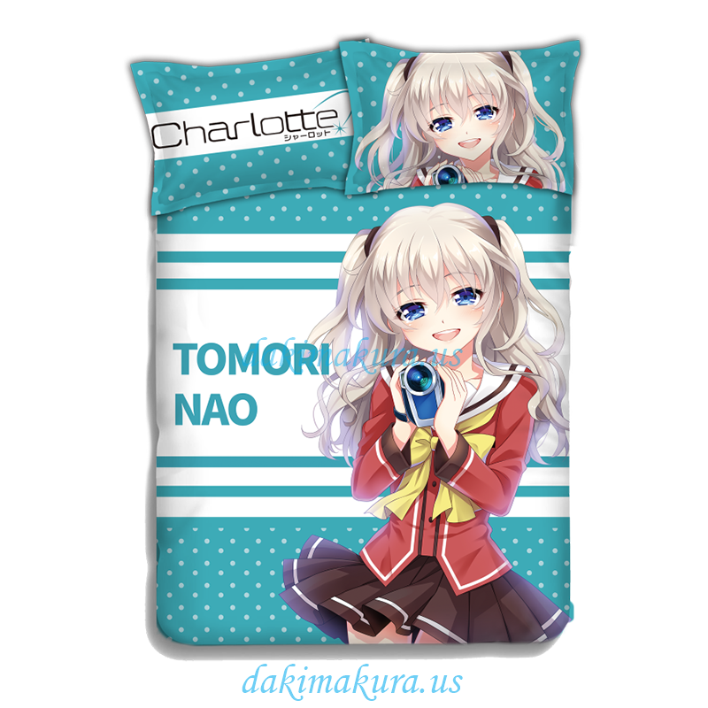 Chalotte Japanese Anime Bed Blanket Duvet Cover with Pillow Covers