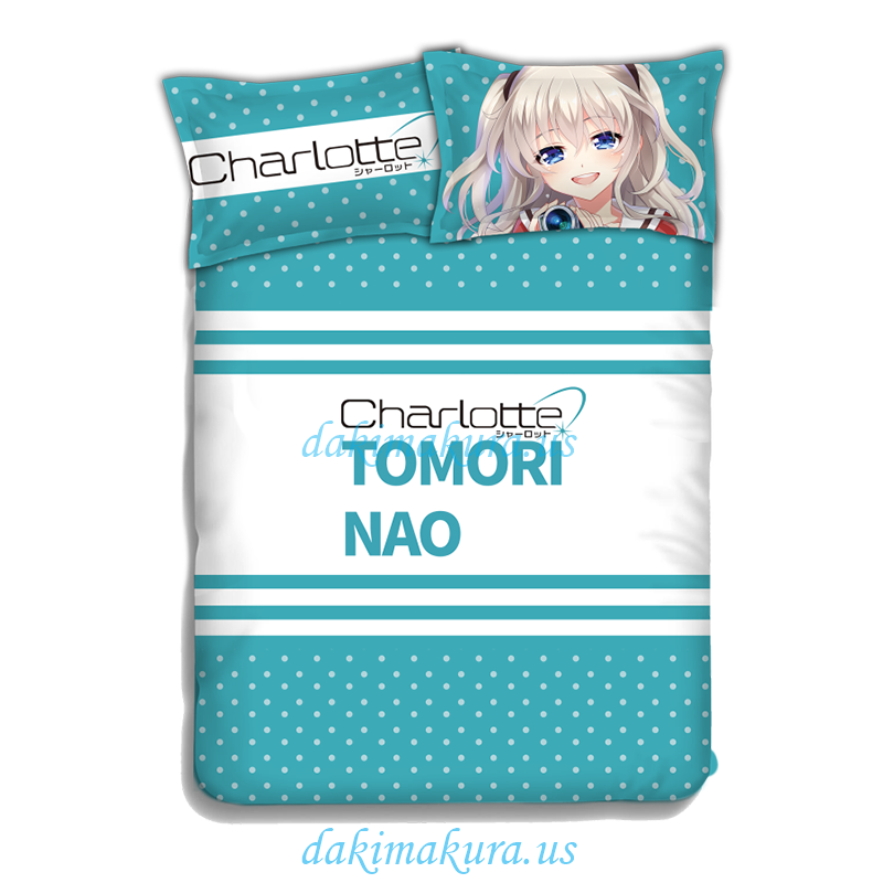 Chalotte Japanese Anime Bed Blanket Duvet Cover with Pillow Covers