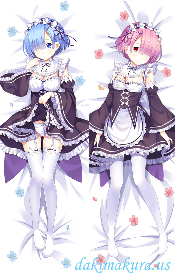 Rem and Ram - Re:Zero hug dakimakura pillow case online