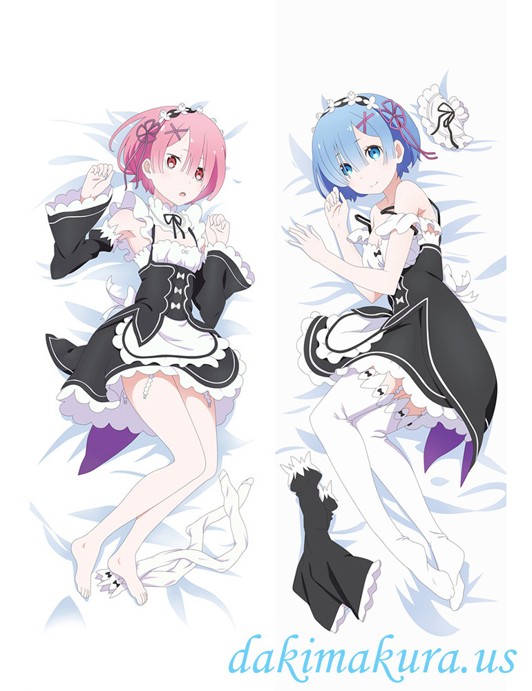 Rem and Ram - Re:Zero Japanese big anime hugging pillow case