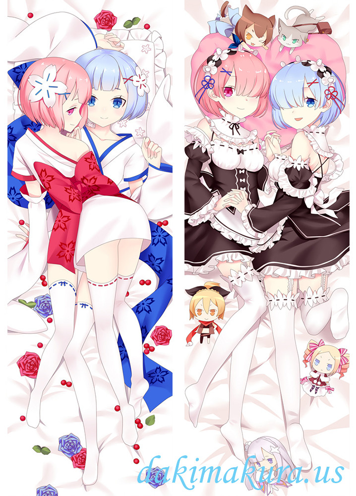 Rem Ram - Re:Zero Body Pillow Case japanese love pillows for sale