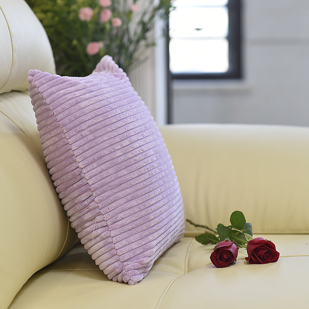 Conditional Free Gifts - Corn Striped Velvet Square Throw Pillow Covers,45*45cm(18x18 inch)