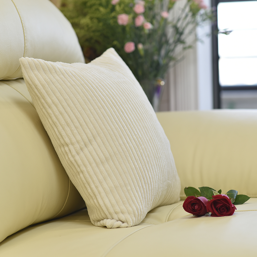 Conditional Free Gifts - Soft Velvet Corduroy Corn Striped Square Cushion Covers,45*45cm(18x18 inch)