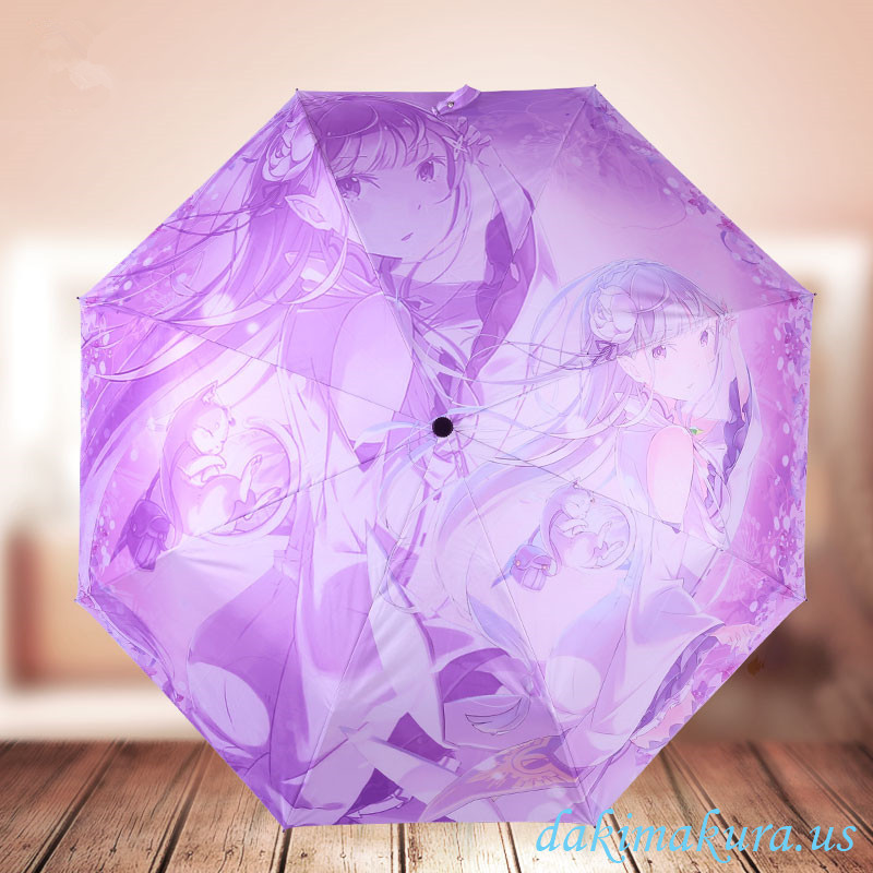 Emilia Re:Zero Foldable Anime Umbrella Emilia Re:Zero Foldable Anime Umbrella