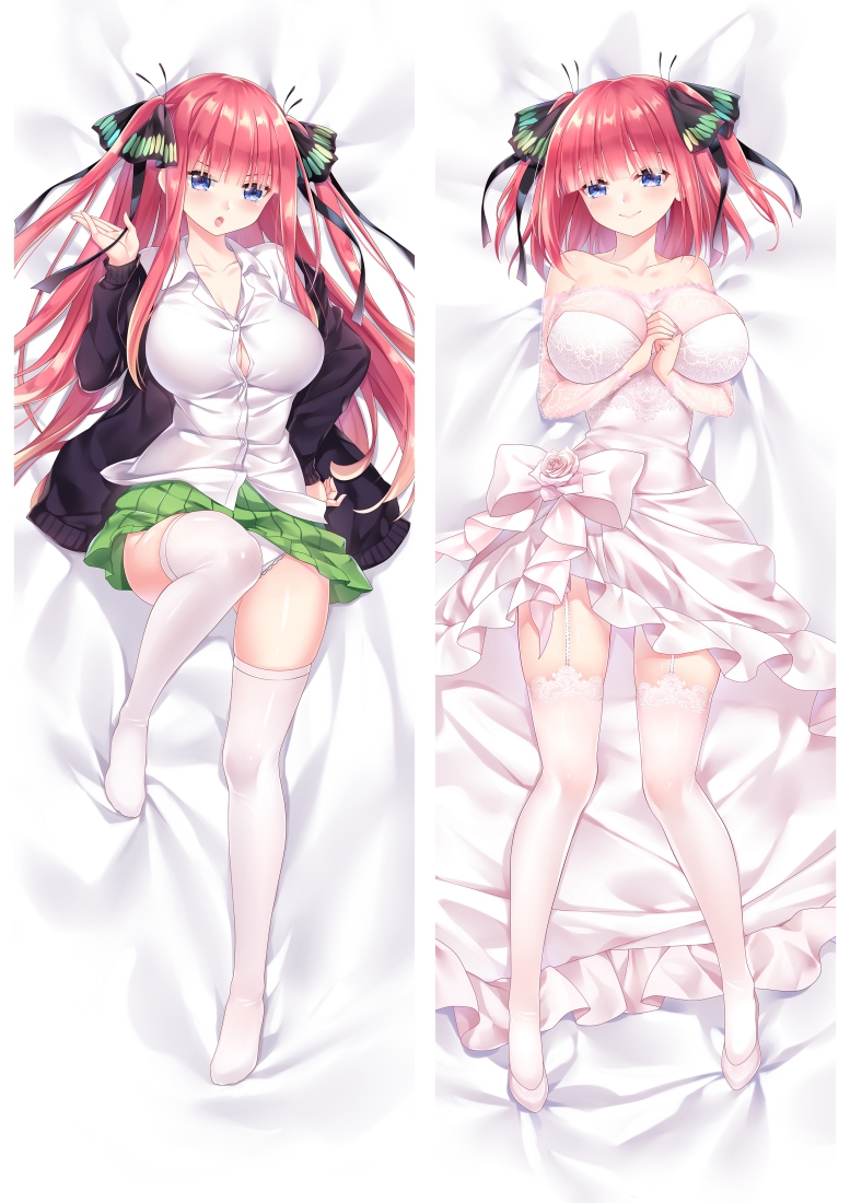 The Quintessential Quintuplets Nakano Nino Anime Dakimakura Japanese Love Body Pillow Cover