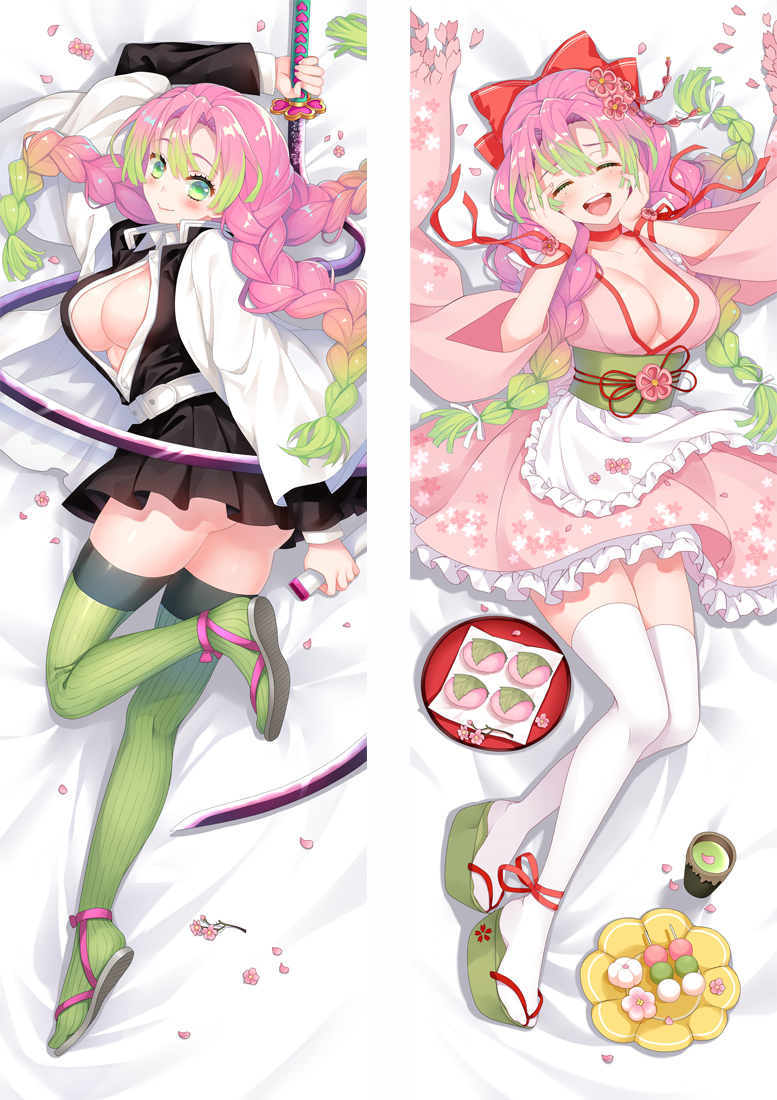 Kimetsu no Yaiba Kanroji Mitsuri Anime Dakimakura Japanese Love Body Pillow Cover