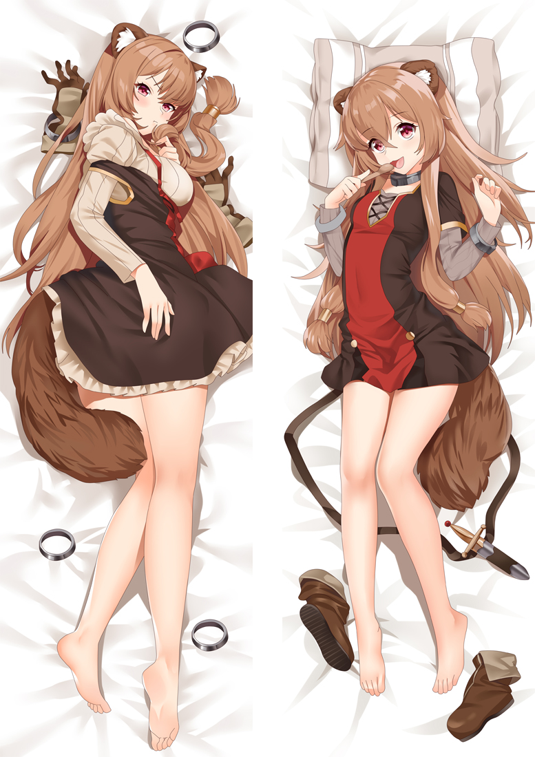 The Rising of the Shield Hero Raphtalia Anime Dakimakura Japanese Love Body Pillow Cover