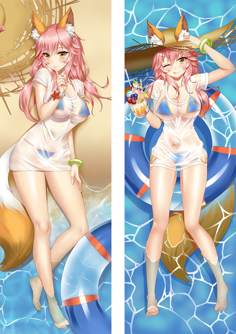 Fate Grand Order FGO Tamamo No Mae Anime Dakimakura Japanese Love Body Pillow Cover