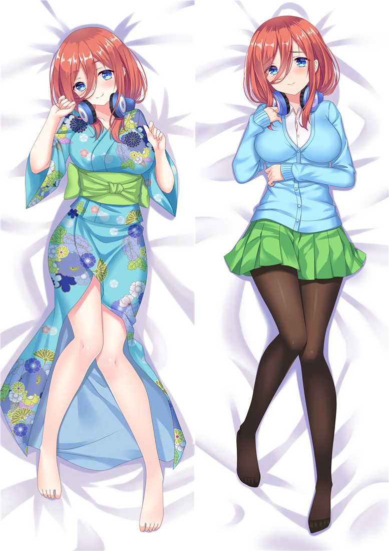 The Quintessential Quintuplets Nakano Miku Anime Dakimakura Japanese Hug Body Pillow Case