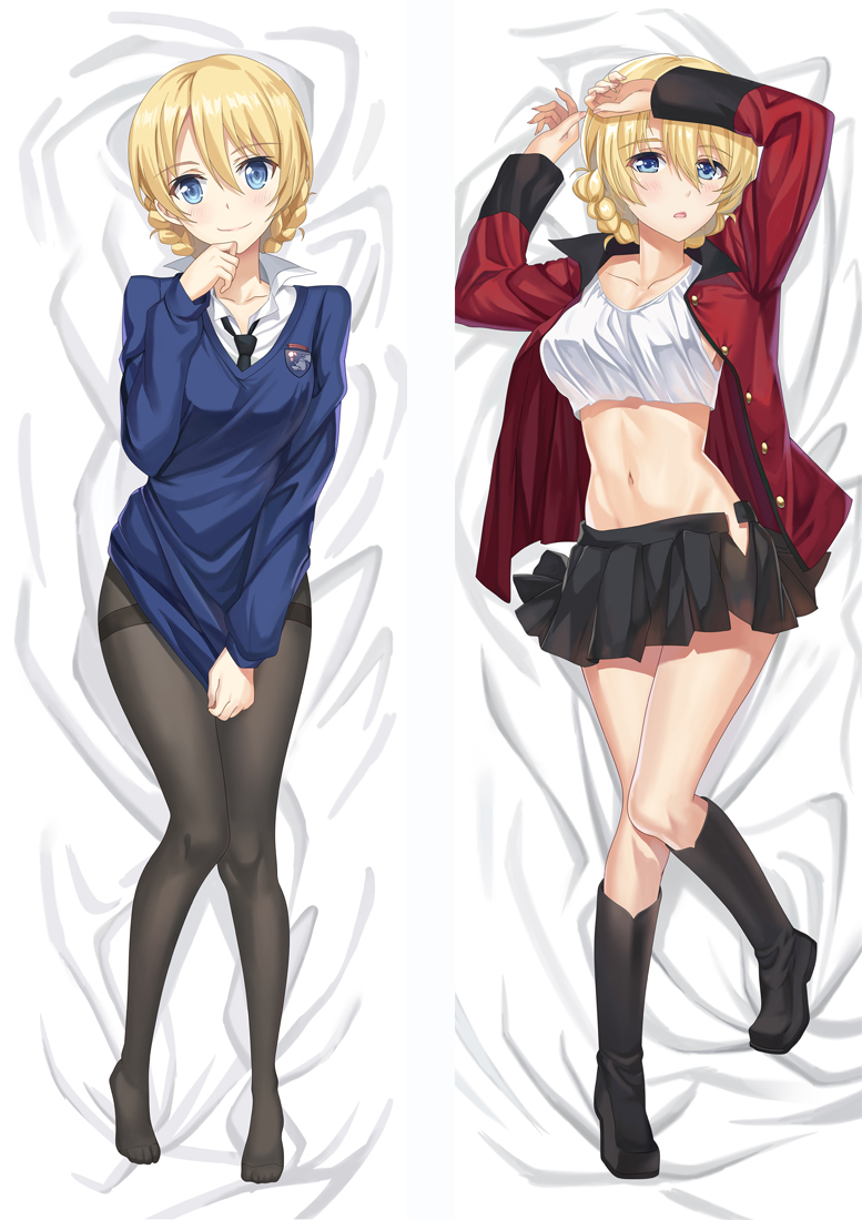 Girls und Panzer Darjeeling Anime Dakimakura Japanese Love Body Pillow Cover