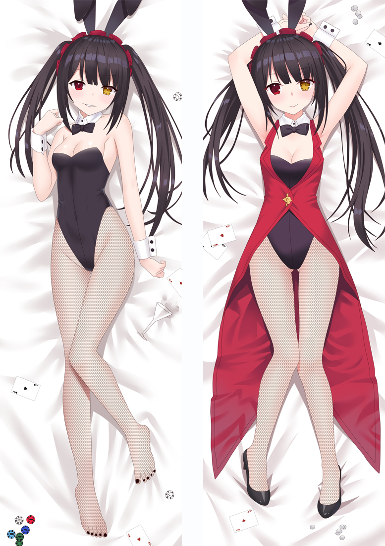 Date A Live Nightmare Tokisaki Kurumi Anime Dakimakura Japanese Love Body Pillow Cover