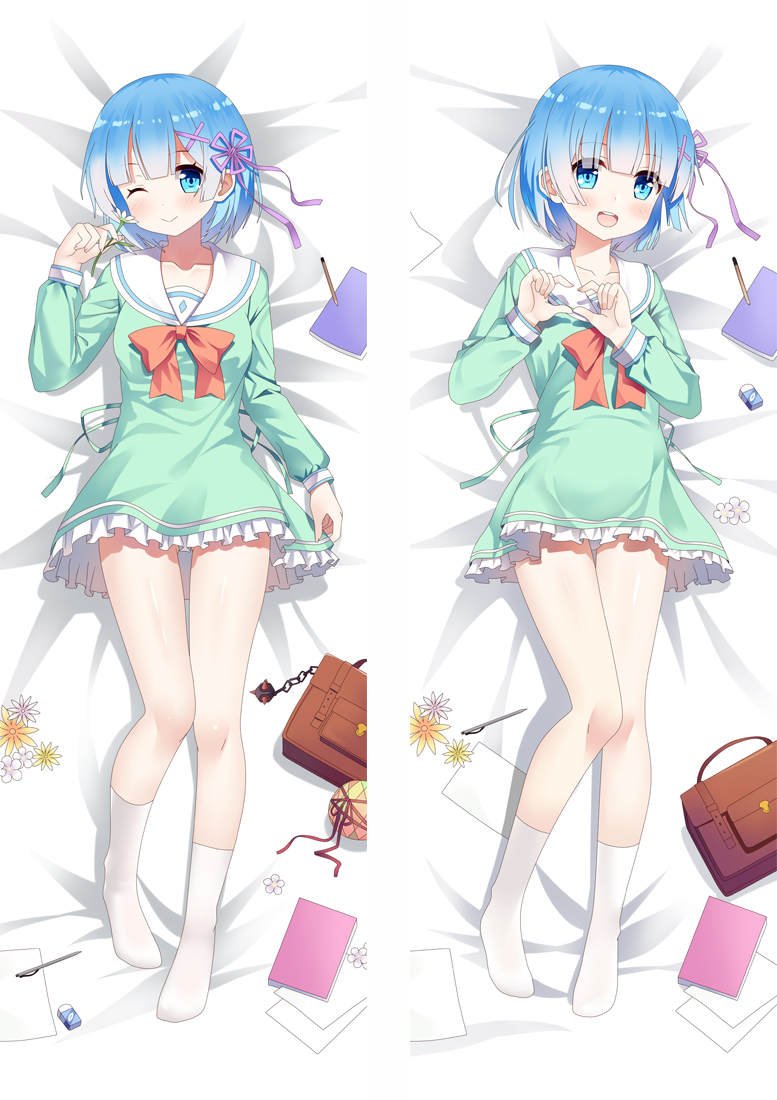 Rem ReZero Starting Life in Another World Anime Dakimakura Japanese Love Body Pillow Cover