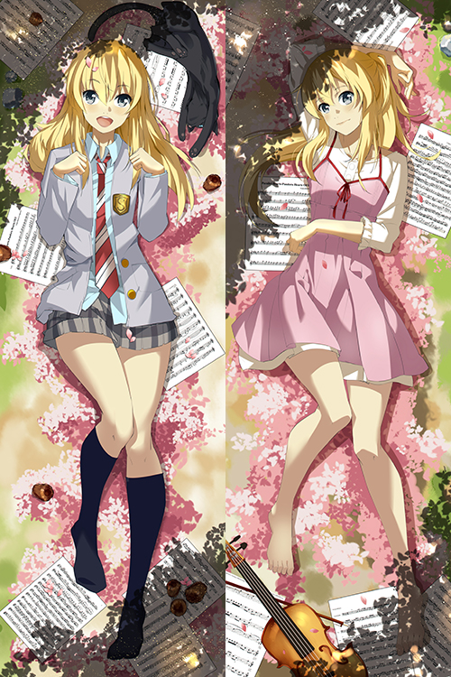 Your Lie In April Anime Dakimakura Hugging Body PillowCases