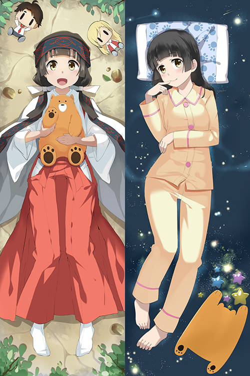 New Machi Amayadori - Kuma Miko Girl Meets Bear Full body waifu japanese anime pillowcases