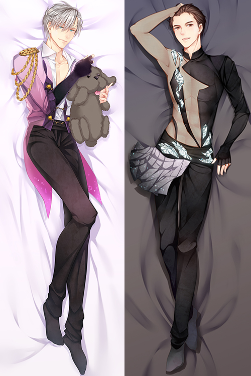 New Viktor Nikiforov and Yuri Katsuki - Yuri on Ice!!! Male Anime Dakimakura Hugging Body PillowCases