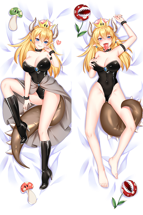 Super Mario Bowsette Princess Bowser Redhead Anime Dakimakura Hugging Body PillowCases