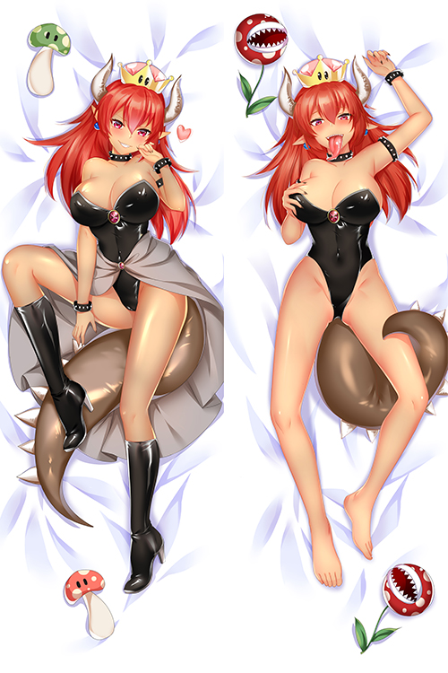 Super Mario Bowsette Princess Bowser Redhead Anime Dakimakura Hugging Body PillowCases