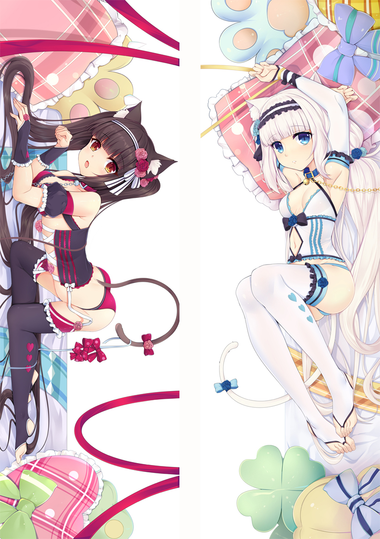 Nekopara Chocola & Vanilla Anime Dakimakura Japanese Love Body Pillow Cover