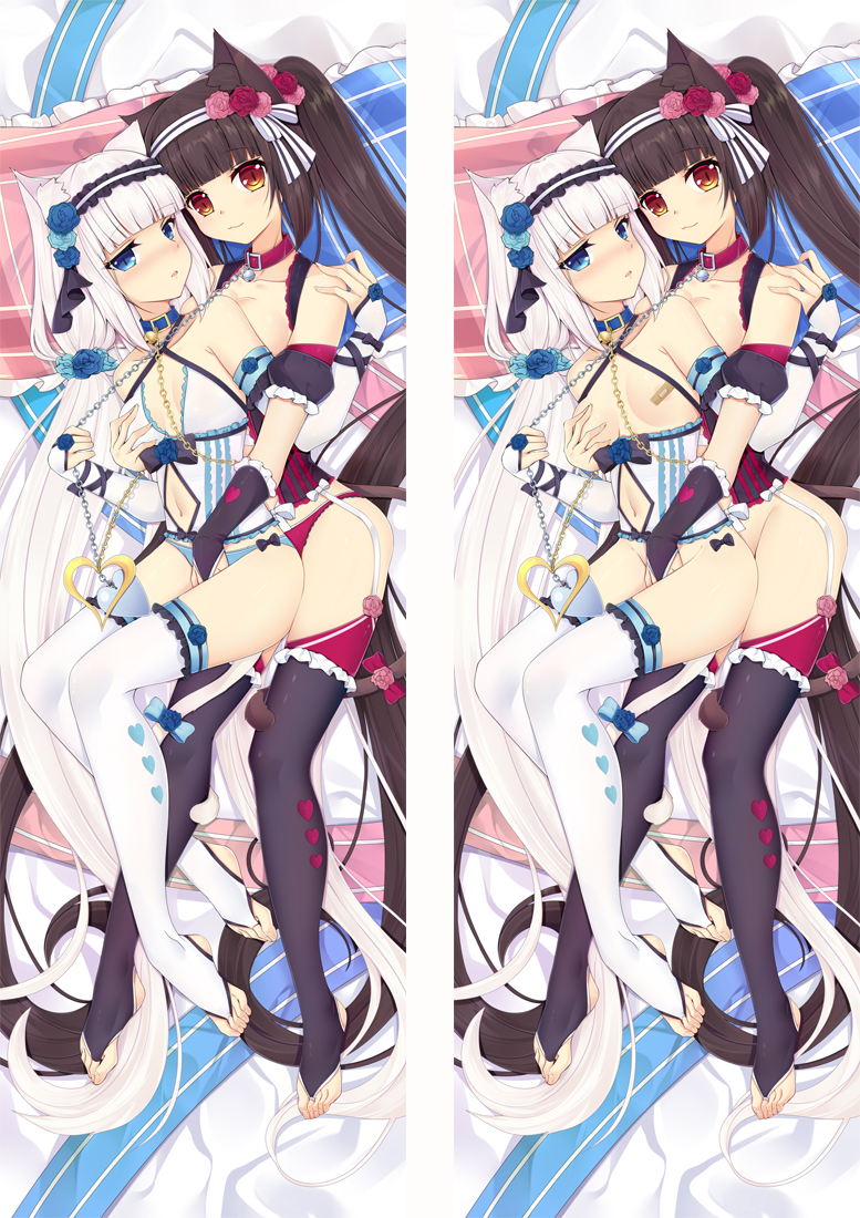 Nekopara Chocola & Vanilla Anime Dakimakura Japanese Love Body Pillow Cover