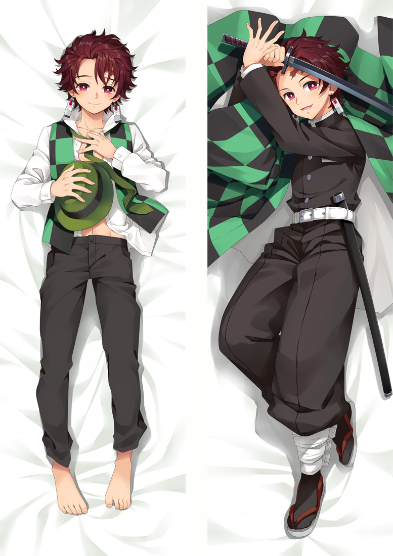 Kimetsu no Yaiba Kamado Tanjirou Anime Dakimakura Japanese Love Body Pillow Cover