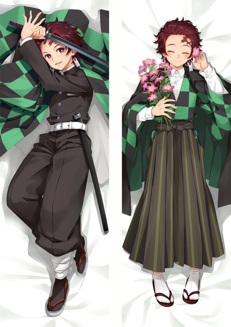 Kimetsu no Yaiba Kamado Tanjirou Anime Dakimakura Japanese Love Body Pillow Cover