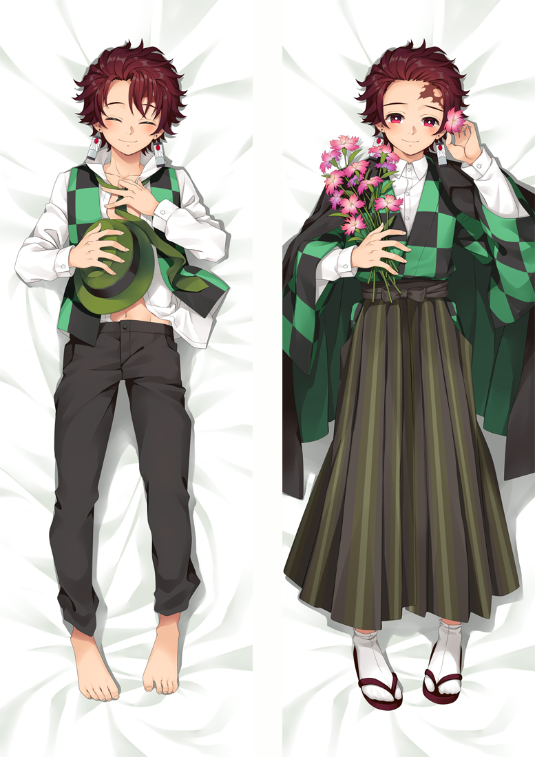 Kimetsu no Yaiba Kamado Tanjirou Anime Dakimakura Japanese Love Body Pillow Cover