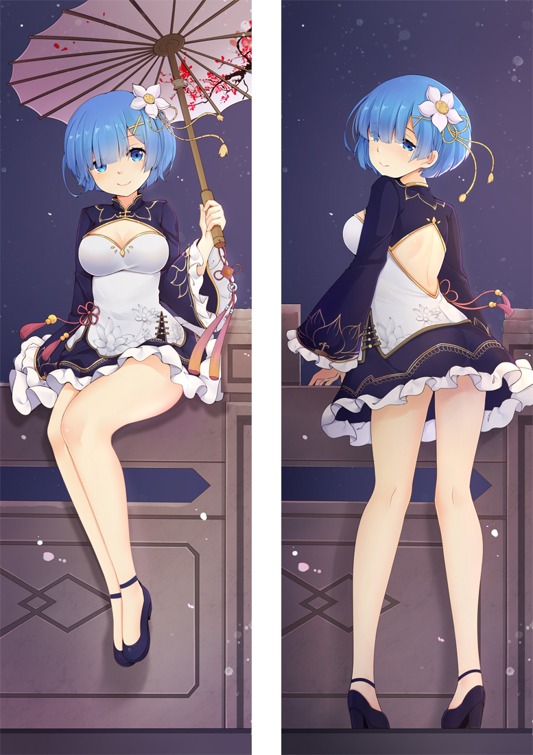 Re:Zero Starting Life in Another World Rem Cheongsam Full body waifu japanese anime pillowcases