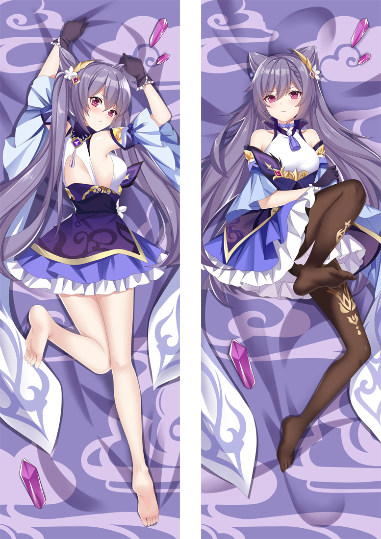 Genshin Impact Keqing Anime Dakimakura Japanese Hugging Body PillowCover