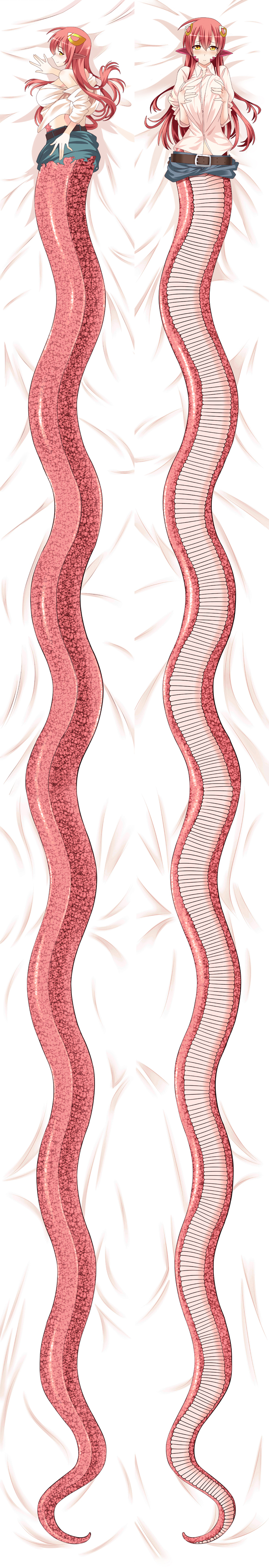 Monster Musume No Iru Nichijou Miia 50x700cm Dakimakura 3d pillow Super Long pillowcase