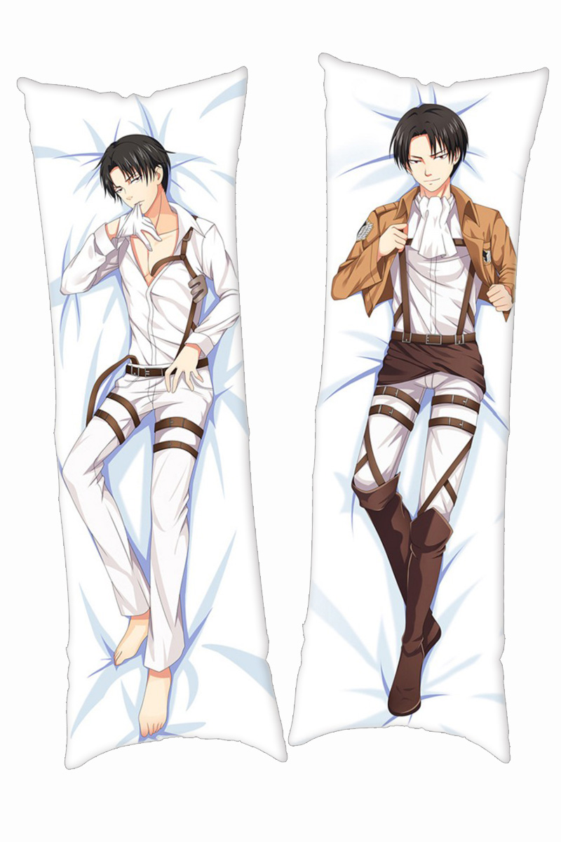 (2-4days delivery)Levi Ackerman Attack on Titan 150x50cm(59in x 19.6in)Peach Skin Pillowcase