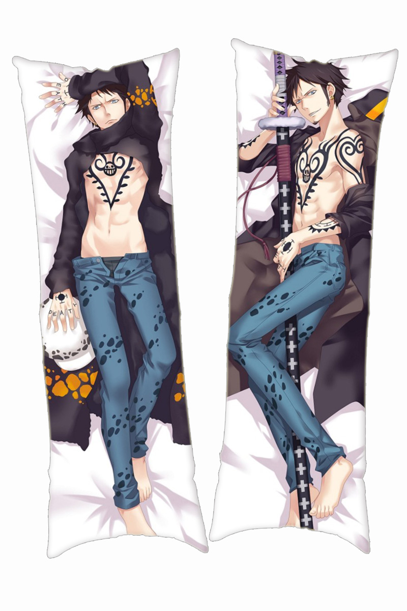 (2-4days delivery)One Piece Trafalgar D. Water Law 150x50cm(59in x 19.6in)Peach Skin Pillowcase