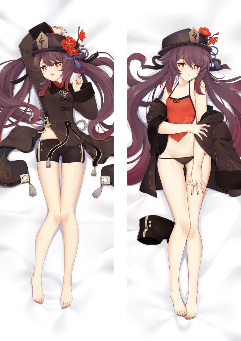 Hu Tao Genshin Impact Anime Dakimakura Japanese Hugging Body PillowCover