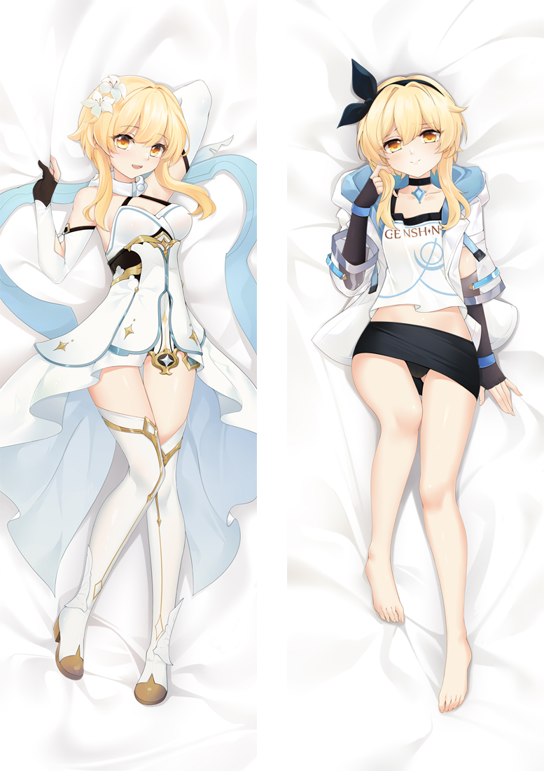 Genshin Impact Lumine Anime Dakimakura 3d Pillow Japanese Lover Pillow