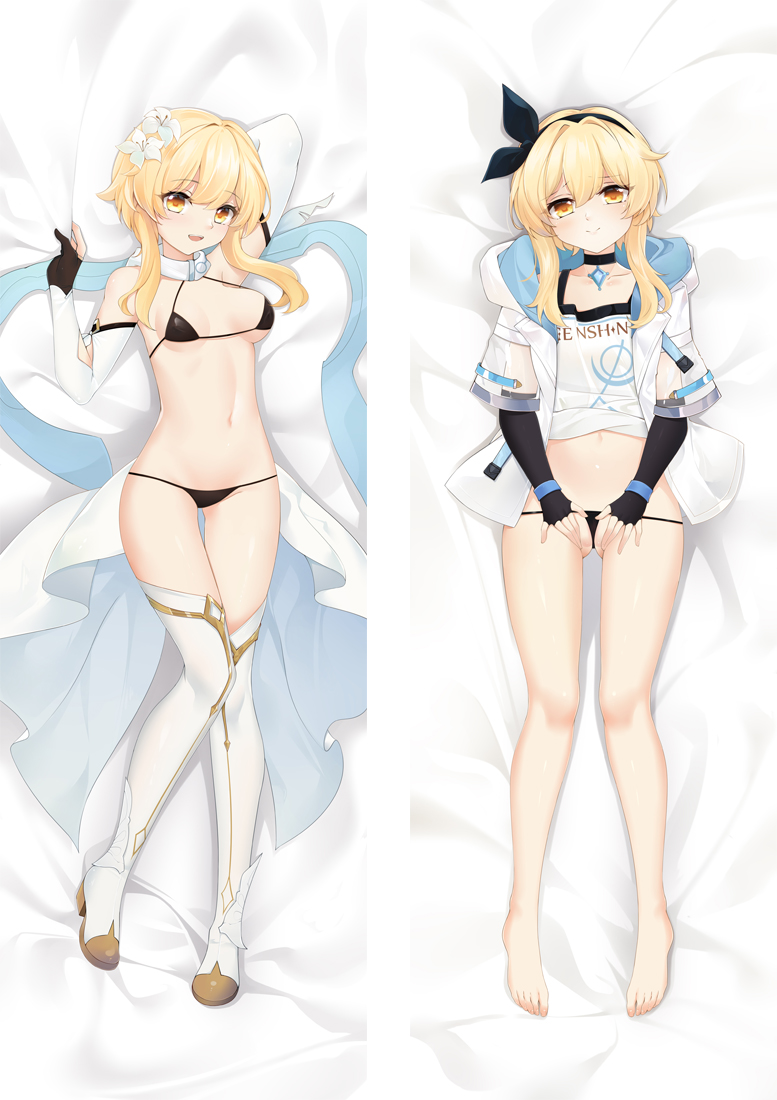 Genshin Impact Lumine Anime Dakimakura 3d Pillow Japanese Lover Pillow