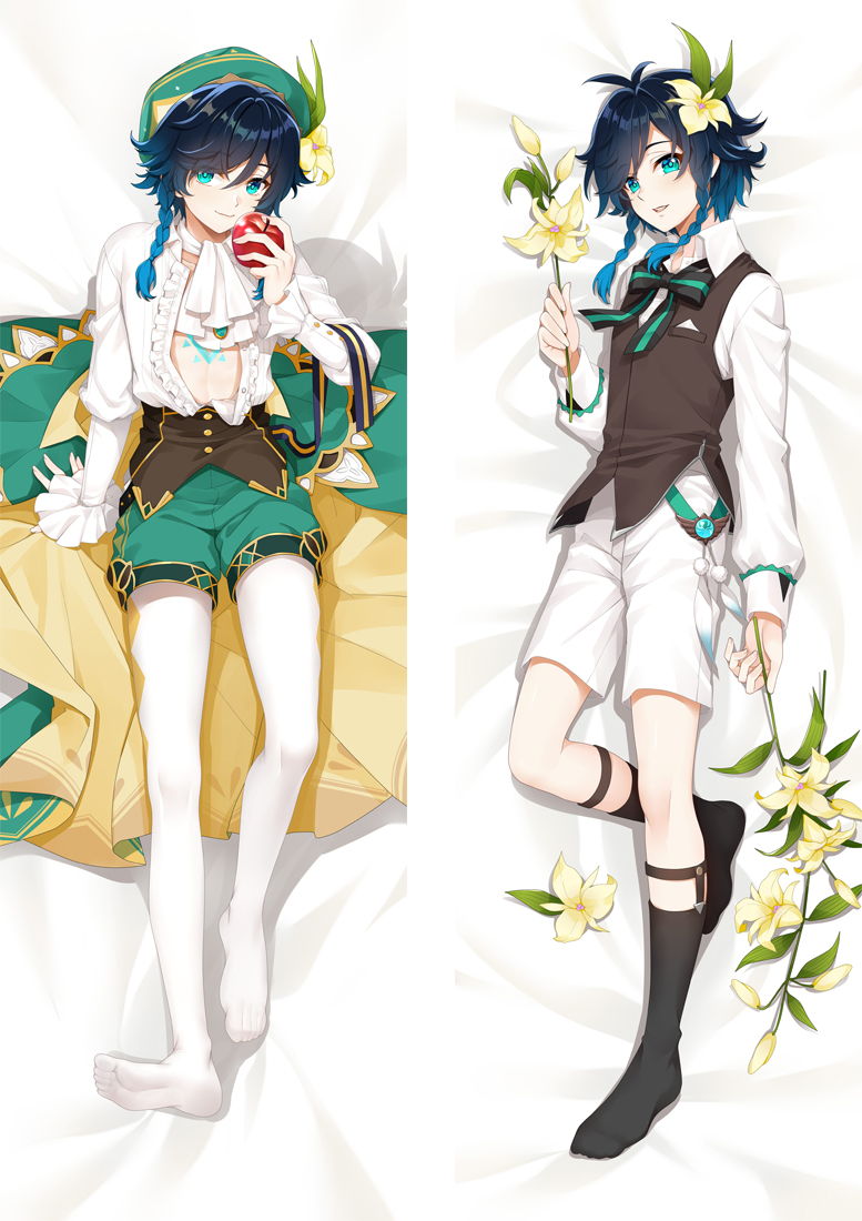 Genshin Impact Venti Anime Dakimakura Pillow 3D Japanese Lover Pillow