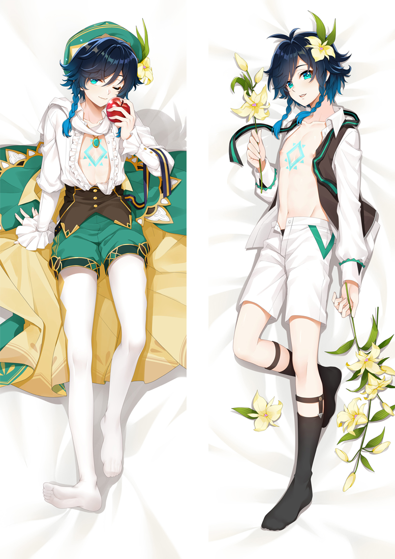 Venti Genshin Impact Anime Dakimakura Pillow 3D Japanese Lover Pillow