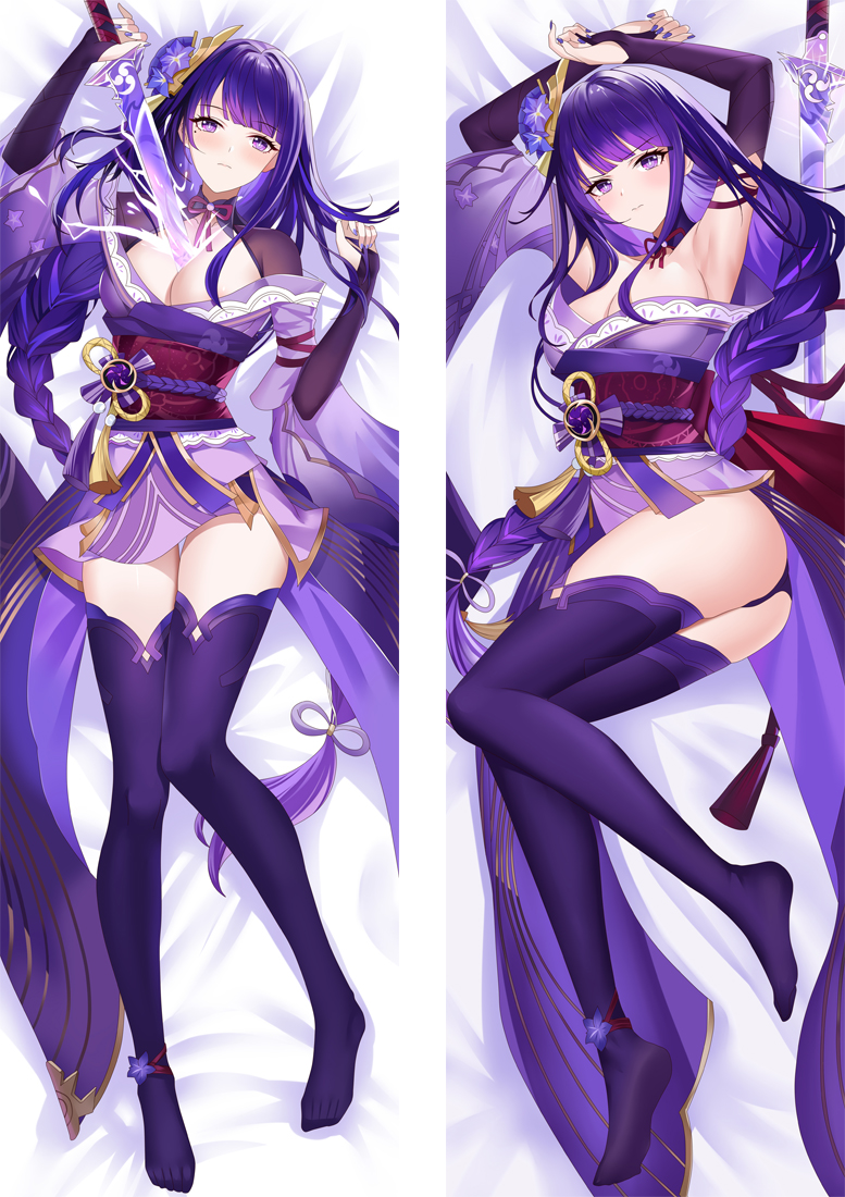 Genshin Impact Raiden Shogun Baal Anime Dakimakura 3d Pillow Japanese Lover Pillow