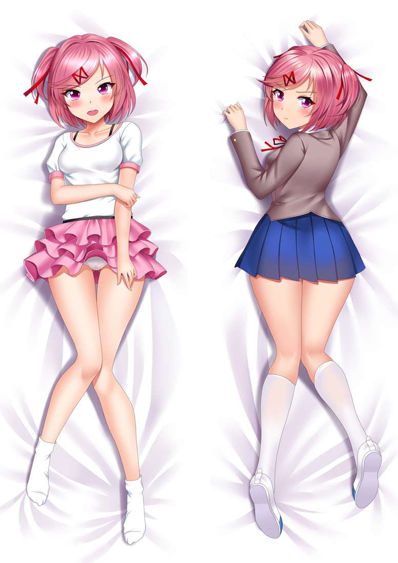 Doki Doki Literature Club! Natsuki Anime Dakimakura Pillow 3D Japanese Lover Pillow