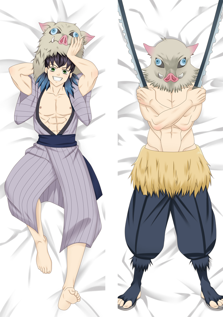 Demon Slayer Kimetsu no Yaiba Hashibira Inosuke Anime Dakimakura Pillow Japanese Hugging Body Pillowcase