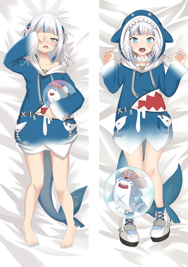 Virtual Youtuber Gawr Gura Anime Dakimakura Japanese Hugging Body PillowCover