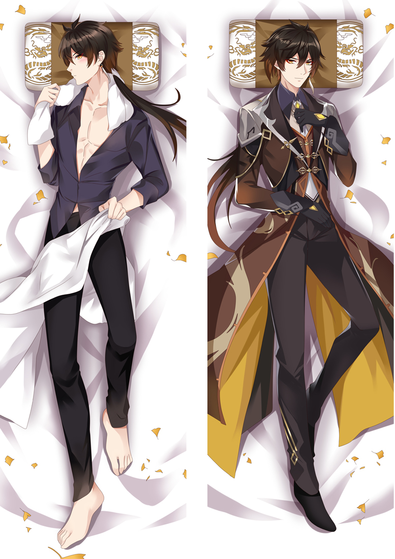 ZhongLi Genshin Impact Anime Dakimakura Japanese Hugging Body PillowCover