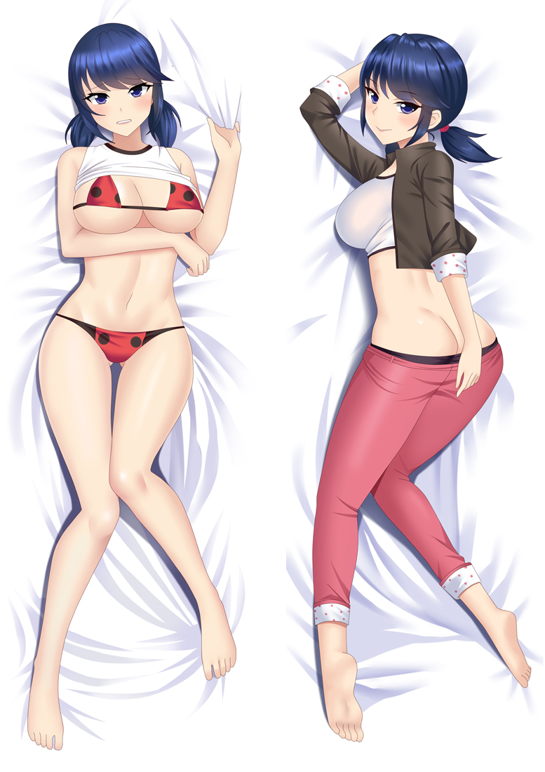 Miraculous Tales of Ladybug & Cat Noir Marinette Dupain-Cheng Anime Dakimakura Japanese Hugging Body PillowCover