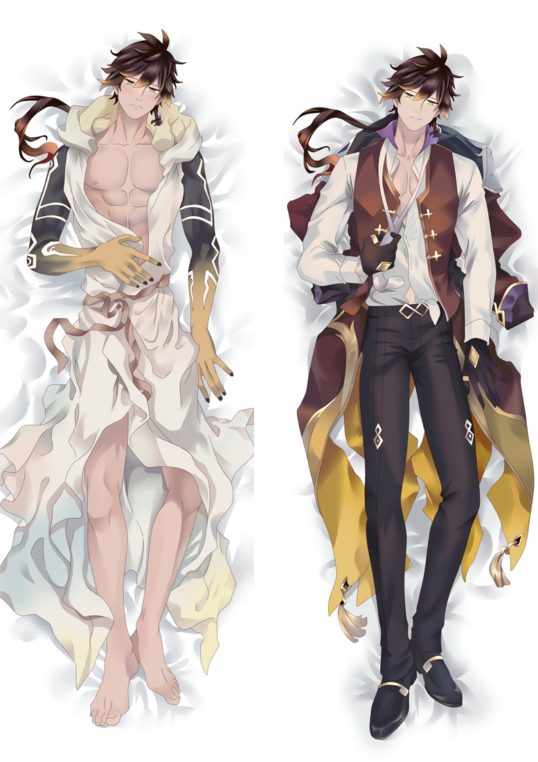 Genshin Impact Zhongli Anime Dakimakura 3d Pillow Japanese Lover Pillow