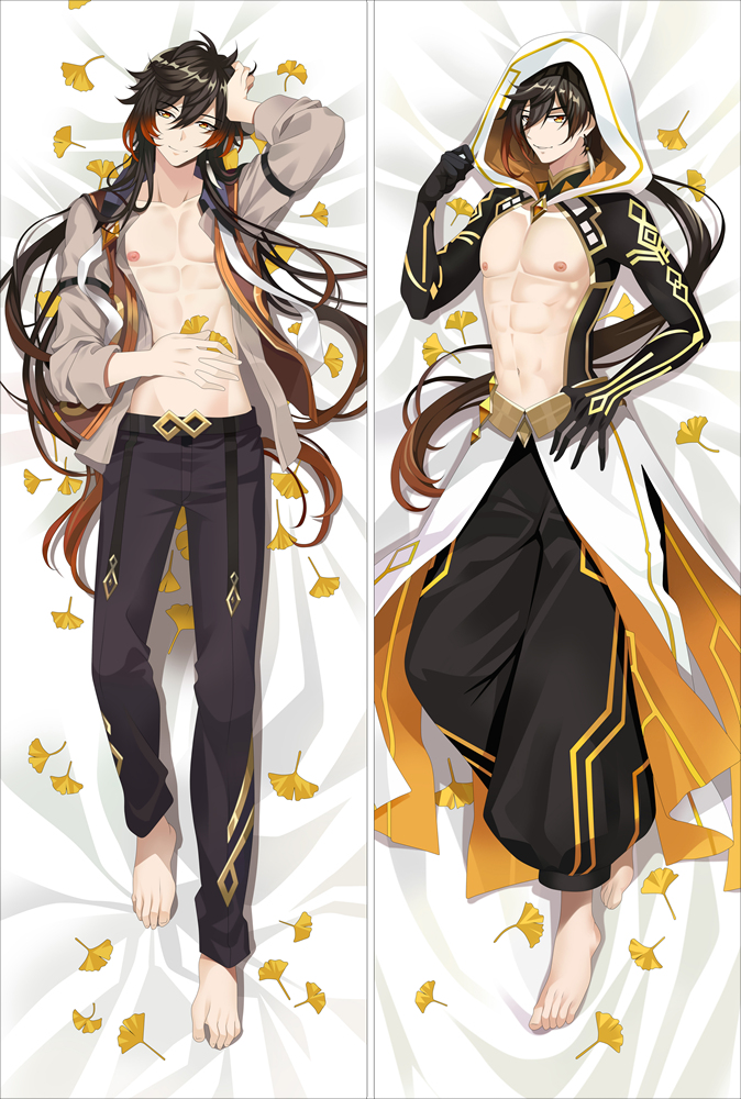 ZhongLi Genshin Impact Anime Dakimakura Japanese Hugging Body Pillow Cover