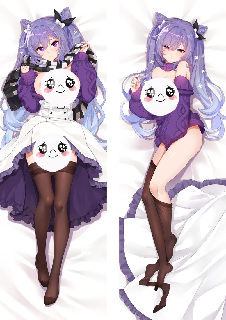 Genshin Impact Keqing Anime Dakimakura Pillow 3D Japanese Lover Pillows