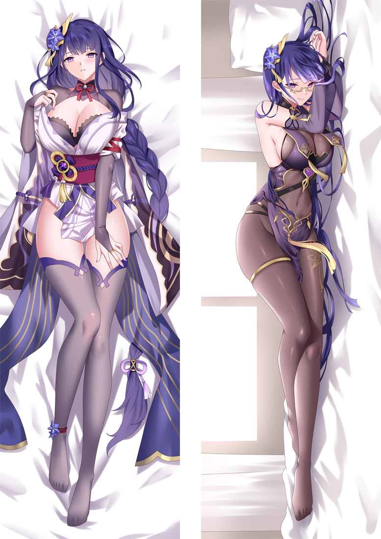 Genshin Impact Raiden Shogun Baal Anime Dakimakura Pillow 3D Japanese Lover Pillow