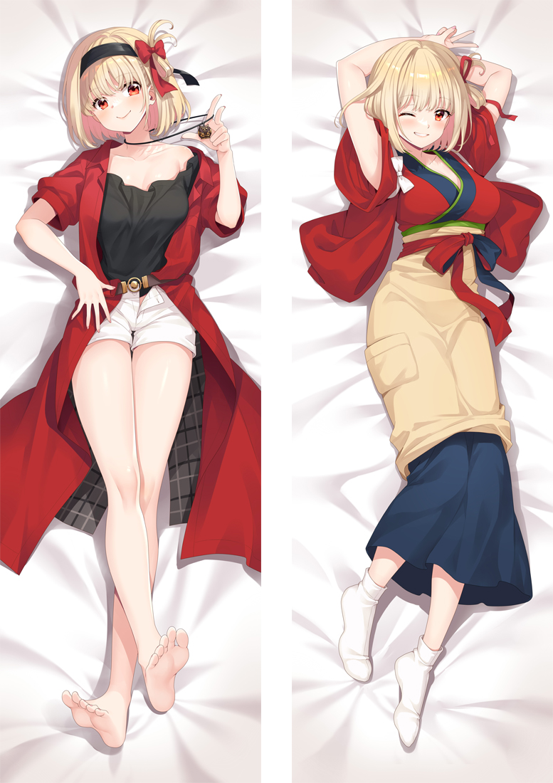 Lycoris Recoil Nishikigi Chisato Anime Dakimakura Pillow 3D Japanese Lover Pillow