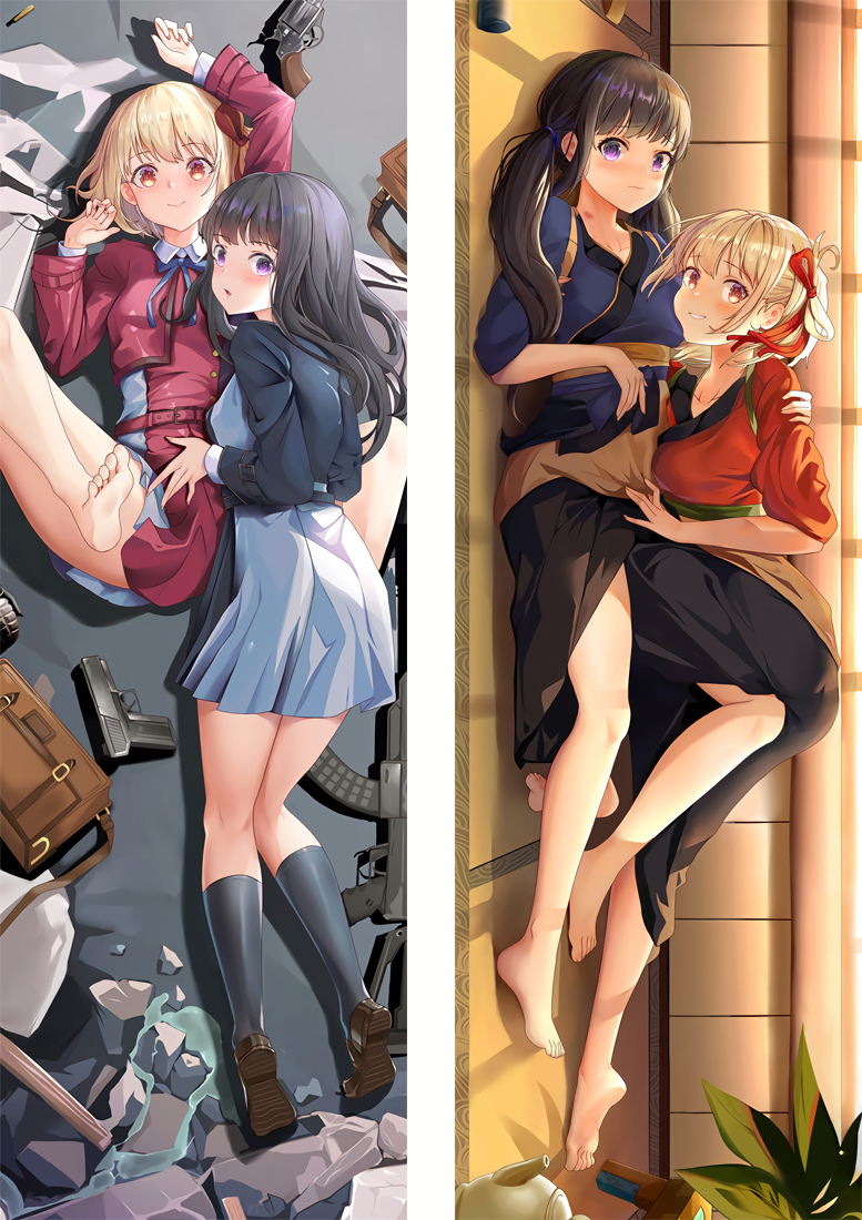 Lycoris Recoil Nishikigi Chisato & Inoue Takina Anime Dakimakura Pillow 3D Japanese Lover Body Pillow